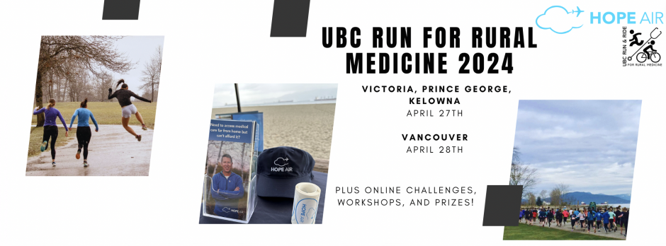 A poster of the UBC Run for Rural Medicine 2024.